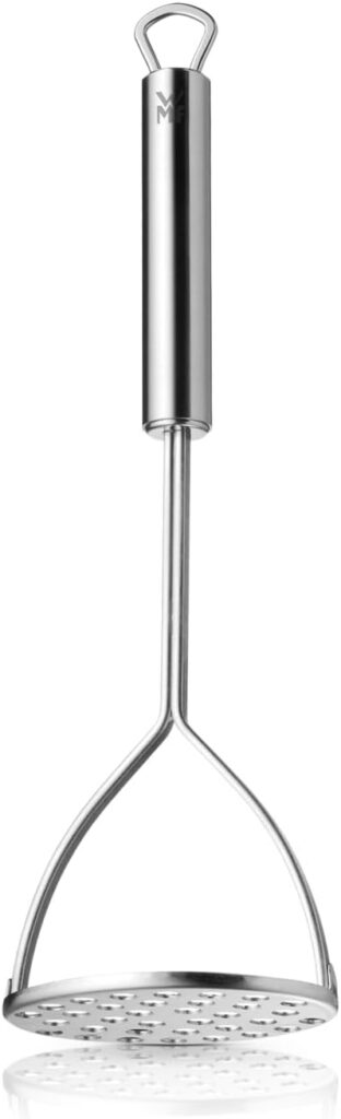 Prensapatatas WMF Profi Plus Cromargan con placa perforada redonda y ojal