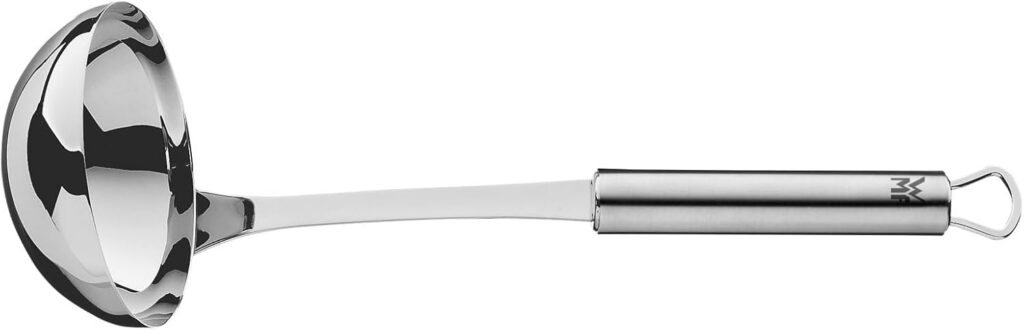Cucharón WMF Profi Plus de acero con cuenco redondo y ojo para colgar