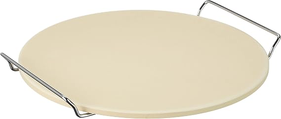 Piedra redonda Ibili de 33 centímetros con soporte metálico para pizza