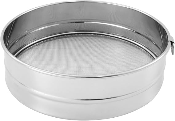 Tamizador FMProfessional redondo de acero inoxidable con malla fina