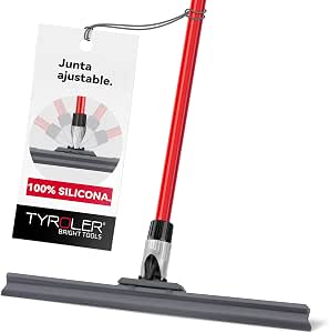 Escobilla Tyroler de silicona con palo rojo y unión ajustable