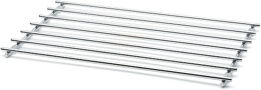Salvamanteles rectangular CKB LTD de varillas de acero cromado con patas
