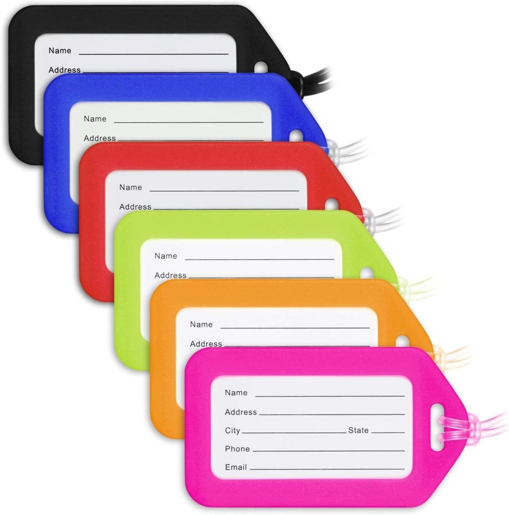 Etiquetas de maleta: MIFFLIN LTAG-MIXD06, seis colores