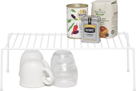 Estante independiente simplywire blanco de rejilla para armario de cocina