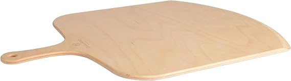 Pala para pizza Emile Henry de madera de haya con mango corto y orificio
