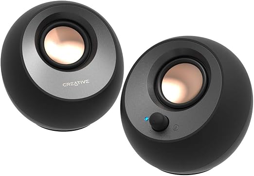 Pareja de altavoces Creative Pebble V3 negros con drivers inclinados