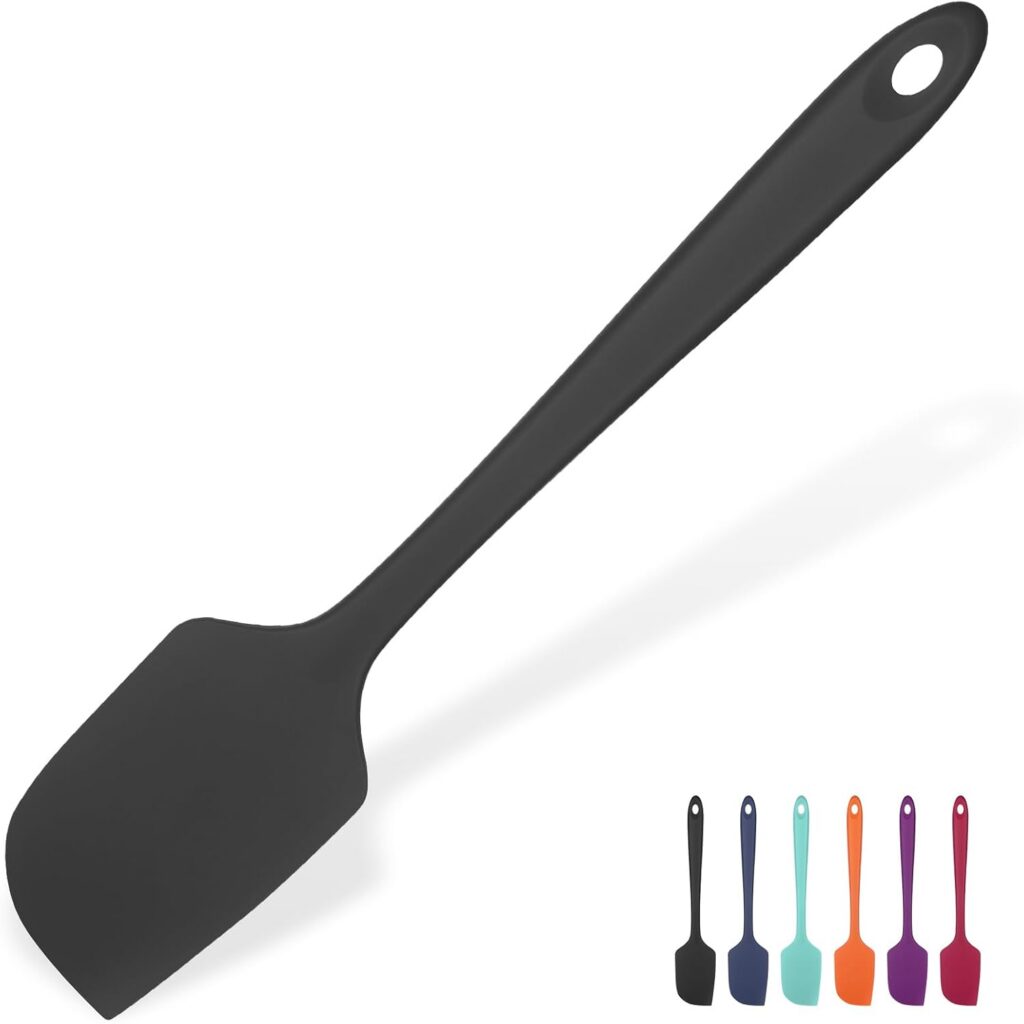 Lengua de repostería U-Taste negra de silicona grande y flexible