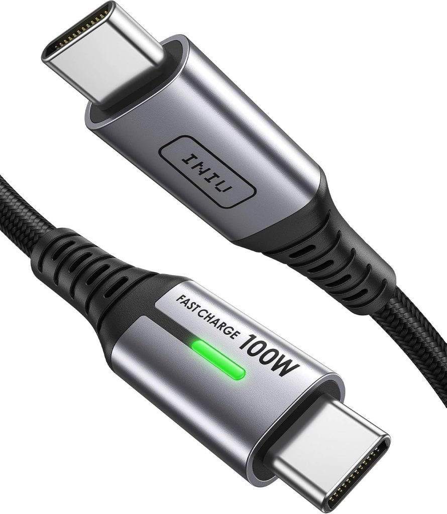 Cable USB-C de 100 W: INIU USB-C a USB-C de 100 W, 2 m