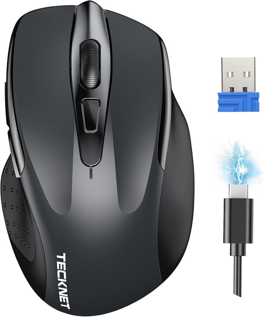 Ratón inalámbrico: TECKNET recargable de 2,4 GHz