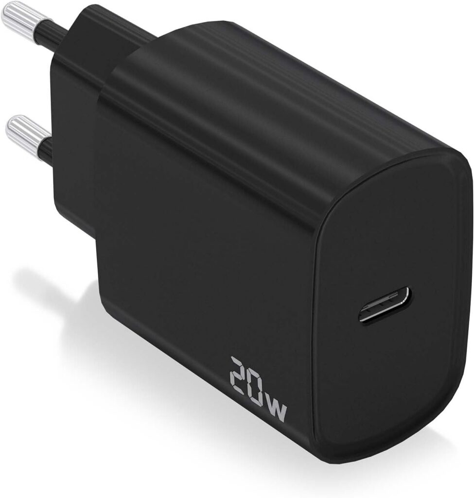 Adaptador AISENS A110-0753 negro de 20 W con una única toma USB-C
