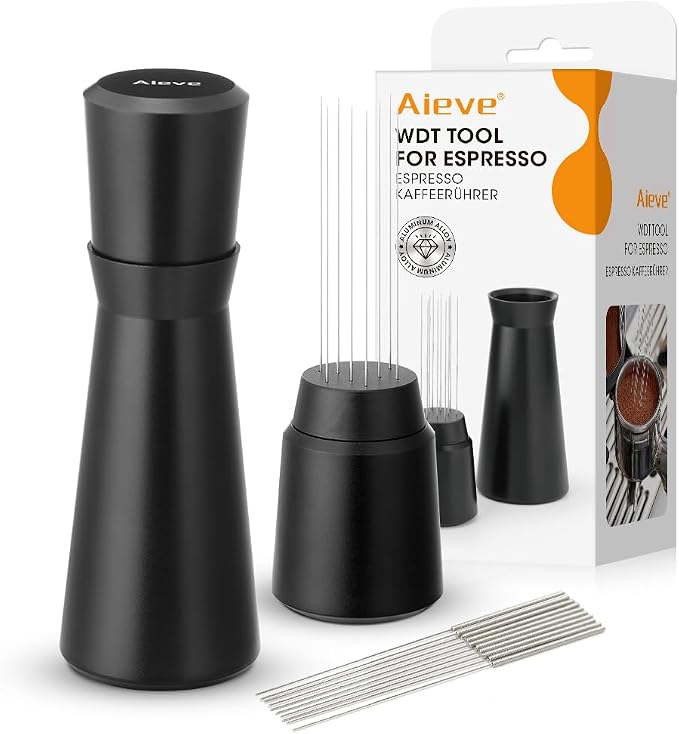 Herramienta Aieve WDT negra con mango, soporte y agujas de acero inoxidable de repuesto