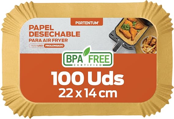 Papel rectangular PORTENTUM color natural con borde plisado, rotulado 100 unidades y 22 x 14 cm