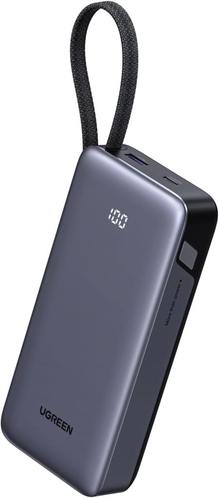 Powerbank UGREEN Nexode PB536 de 20000 mAh y 45 W con cable integrado