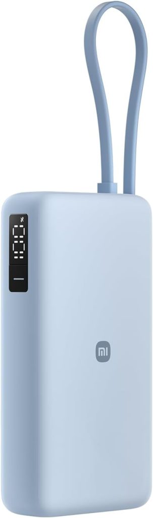 Powerbank Xiaomi 67W de 20000 mAh con cable integrado, azul hielo