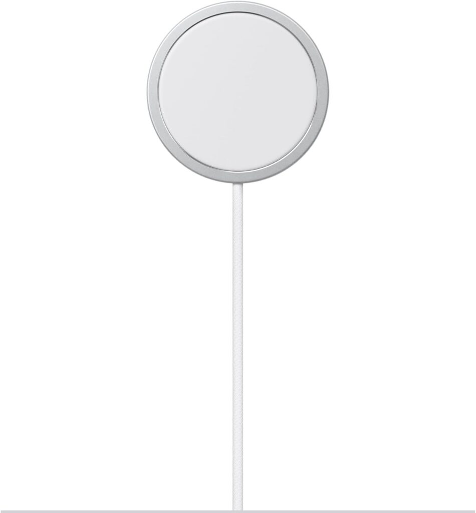 Cargador MagSafe Apple blanco de un metro con disco magnético y cable USB-C integrado
