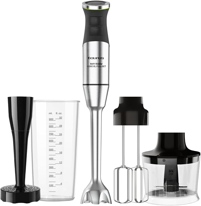 Taurus Bapi 1500 Luxe XL con vaso, doble varilla, picador y pasapurés