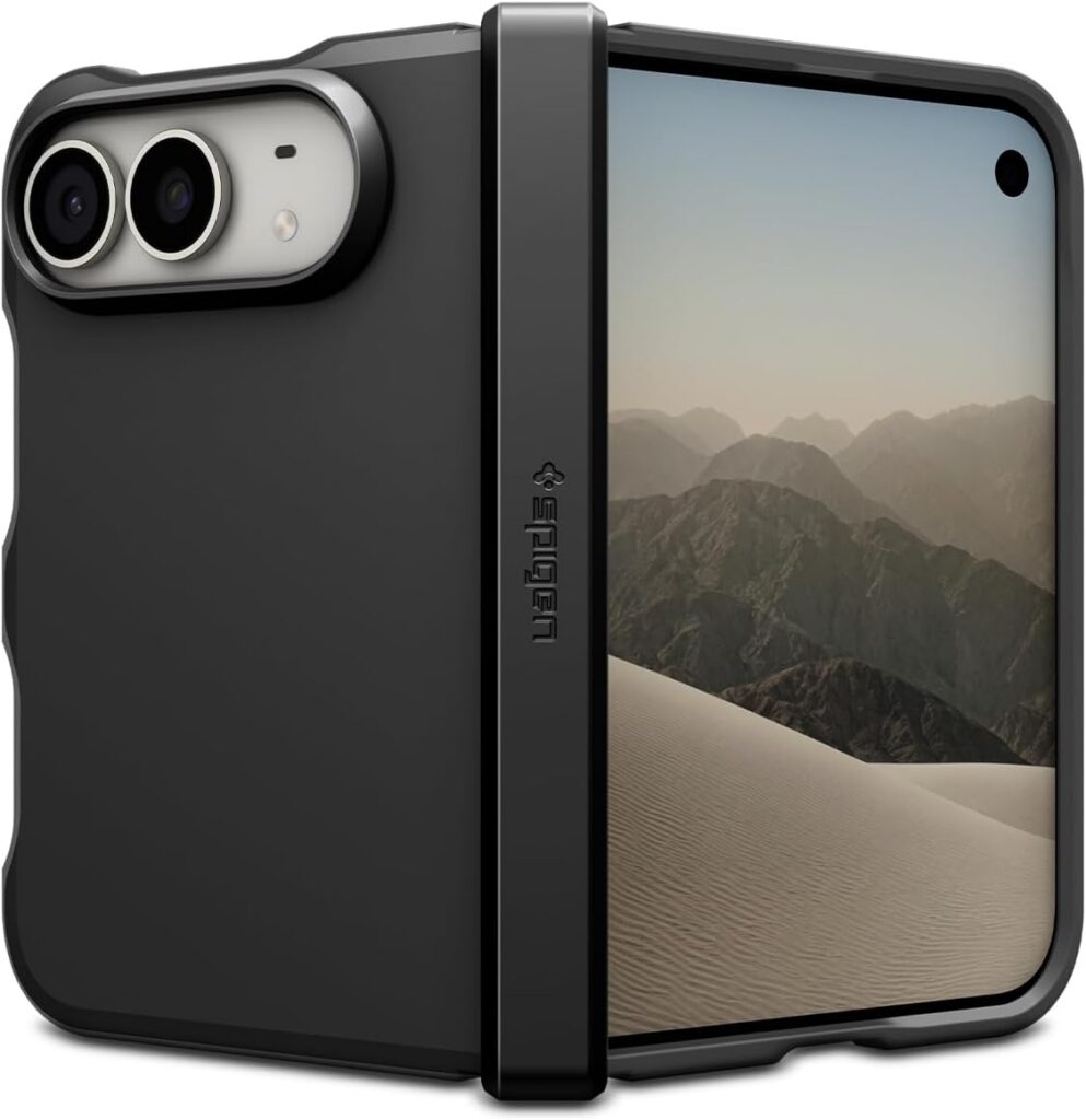 Funda Spigen Tough Armor Pro MagFit negra para el iPhone Duo con cubierta de bisagra